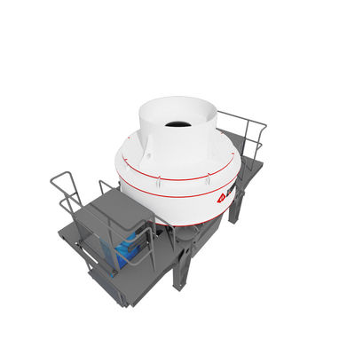 Fortgeschrittene vertikale Schachtschlagmaschine für die Bergbauindustrie Entladung Granularität 2-5 mm Zentralzufuhr 230-261 t/h